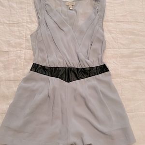 Silence + noise romper, faux leather waistband